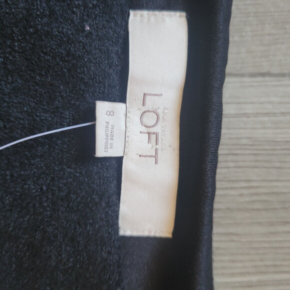 Ann Taylor LOFT Black Sleeveless Sequin Overlay Sheath Dress Size 8 NWT - Picture 6 of 7